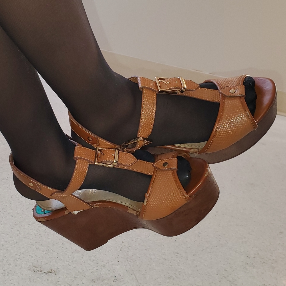 Extremely used and worn Aldo wedges